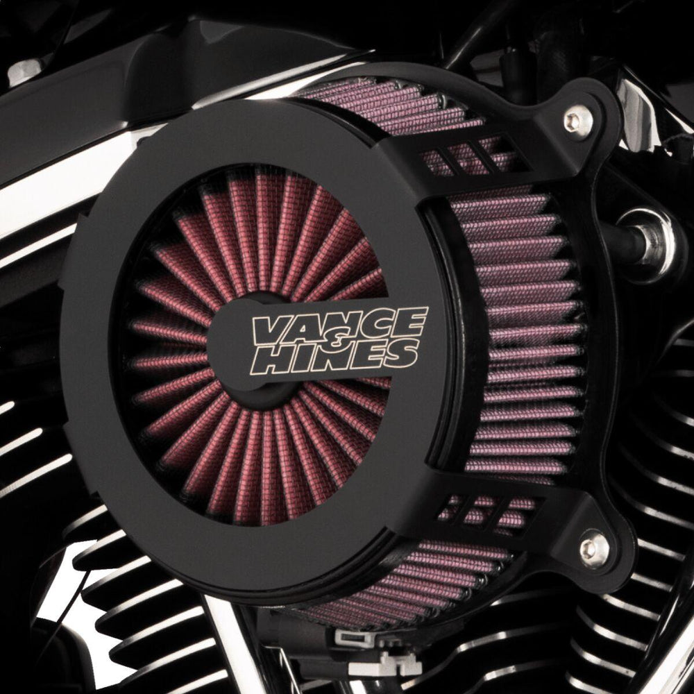 Vance & Hines VO2 Cage Fighter Air Intake Kit For Harley Davidson FLDE 1750 2018-2020 - Black/Contrast