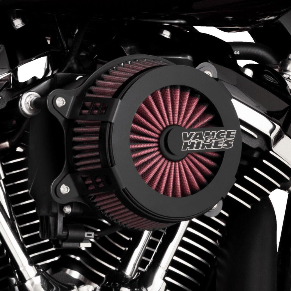 Vance & Hines VO2 Cage Fighter Air Intake Kit For Harley Davidson FLDE 1750 2018-2020 - Black/Contrast