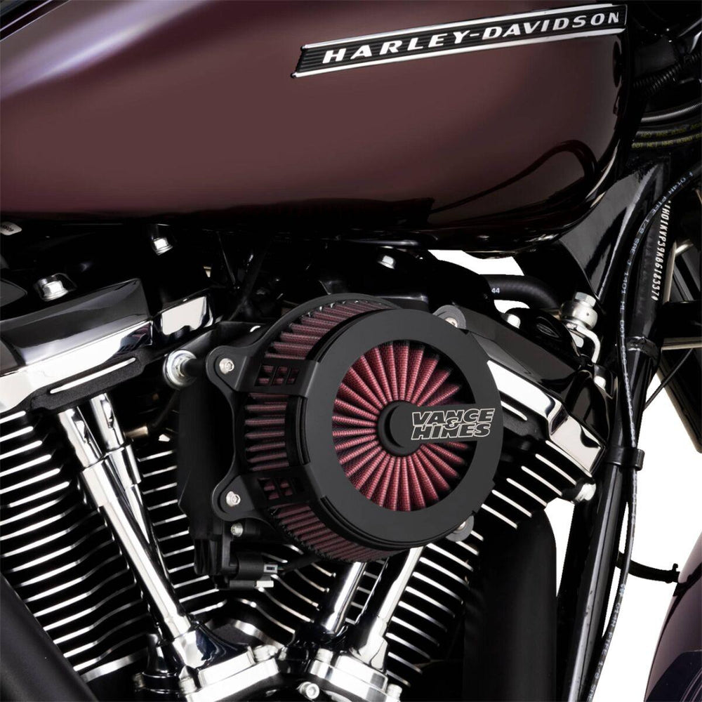 Vance & Hines VO2 Cage Fighter Air Intake Kit For Harley Davidson FLDE 1750 2018-2020 - Black/Contrast