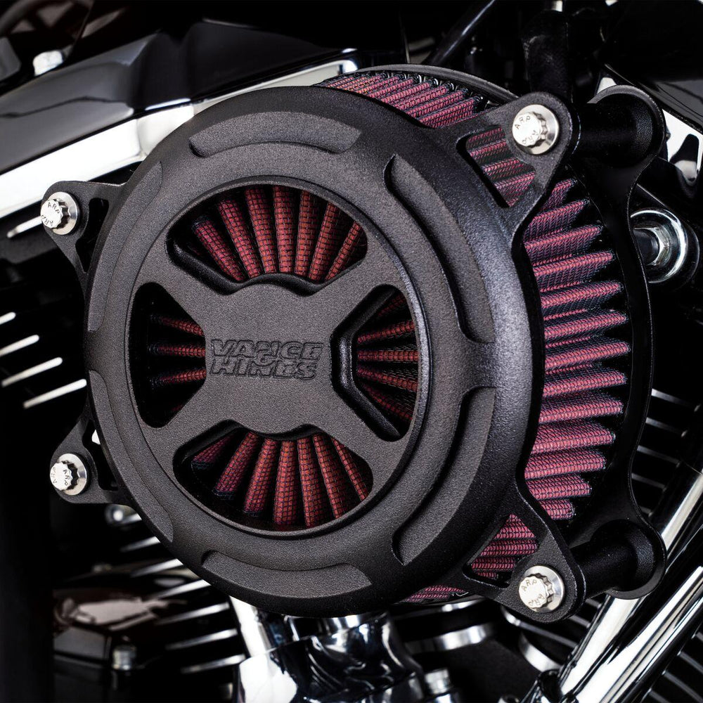 Vance & Hines VO2 X Air Intake For Harley Davidson XL1200C 1996-2019 - Black/Wrinkle