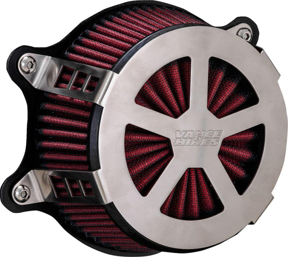 Vance & Hines VO2 Radiant V Air Intake For Harley Davidson FLDE 1750 ABS 2018-2020 - Brushed Stainless/Silver
