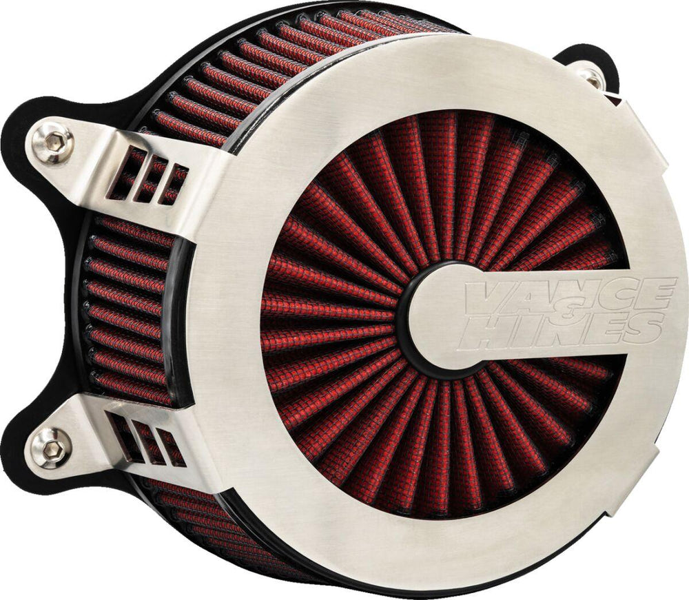 Vance & Hines VO2 Cage Fighter Air Intake Kit For Harley Davidson FLFBS 1923 ABS 2025-2026 - Brushed Stainless/Silver