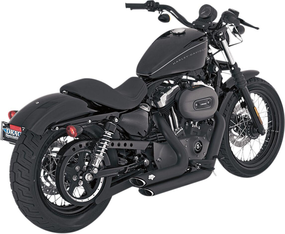 Vance & Hines Shortshots Staggered Exhaust System For Harley Davidson XL 1200 C 2004-2013 - Black
