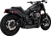 Vance & Hines 2 Into 1 Hi-Output Short Exhaust System For Harley Davidson FLDE 1750 2018-2020 - Black