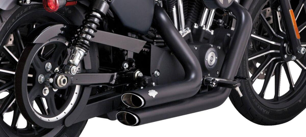 Vance & Hines Shortshots Staggered Exhaust System For Harley Davidson XL1200C 2014-2020 - Black