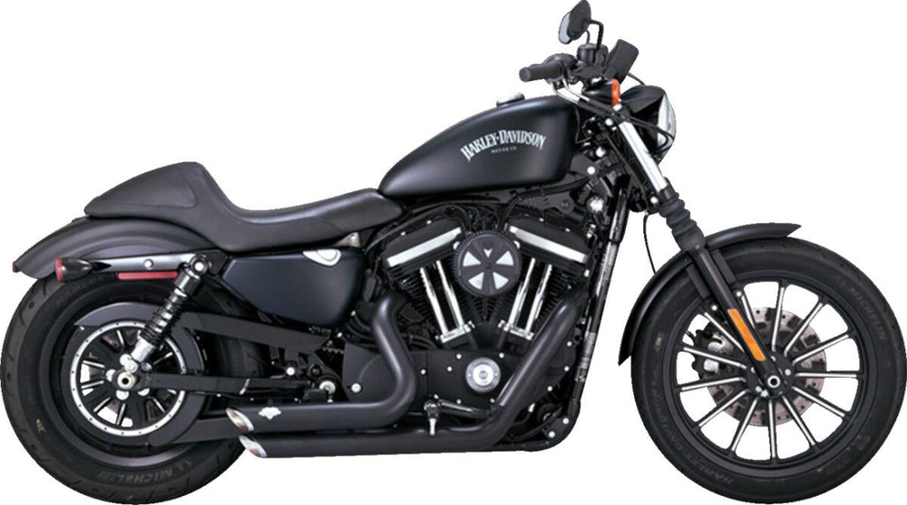 Vance & Hines Shortshots Staggered Exhaust System For Harley Davidson XL1200C 2014-2020 - Black