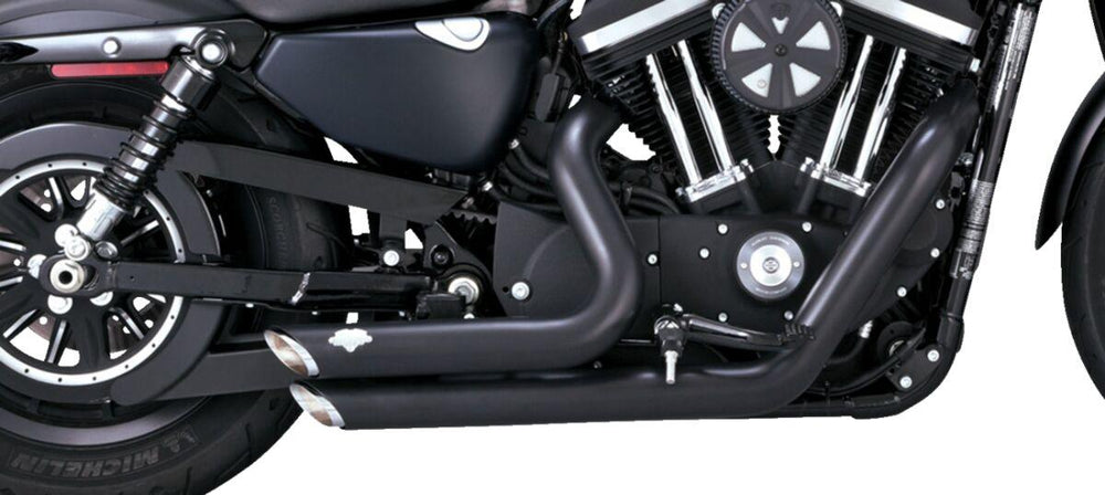 Vance & Hines Shortshots Staggered Exhaust System For Harley Davidson XL1200C 2014-2020 - Black