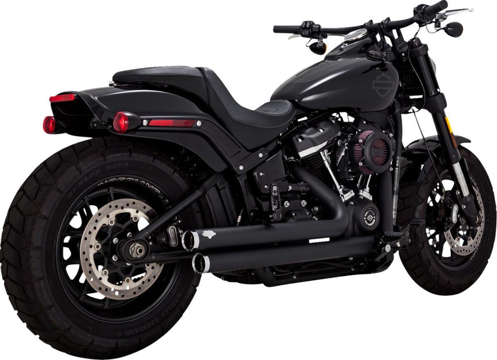 Vance & Hines Big Shots Staggered 2-into-2 Exhaust System For Harley Davidson FXST 1750 2020-2024 - Black