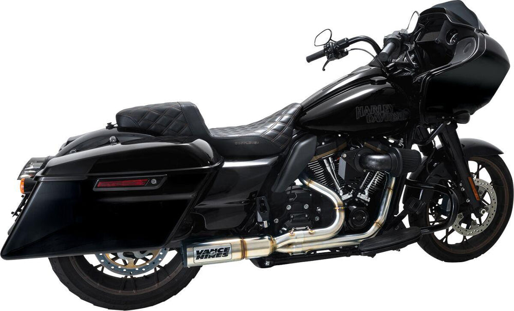 Vance & Hines Hi Output Exhaust System For Harley Davidson FLH 1868 ABS 2021 - Brushed Works/Silver
