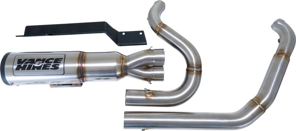 Vance & Hines Hi Output Exhaust System For Harley Davidson FLH 1868 ABS 2021 - Brushed Works/Silver