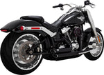 Vance & Hines Shortshots Staggered Exhaust System For Harley Davidson FLFB 1750 2018-2020 - Black