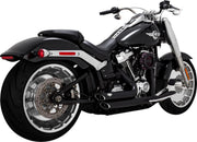 Vance & Hines Shortshots Staggered Exhaust System For Harley Davidson FLFB 1750 2018-2020 - Black