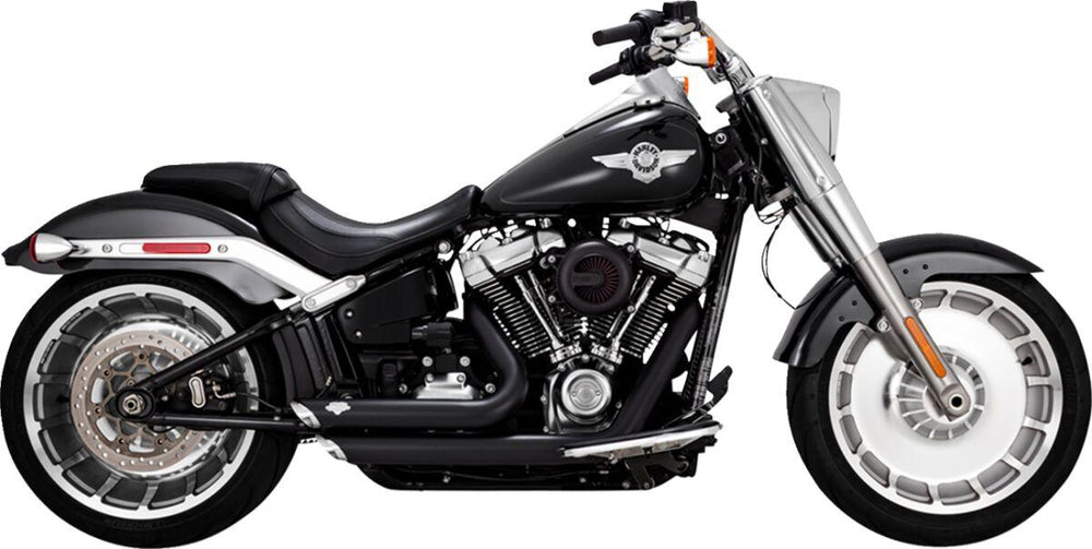 Vance & Hines Shortshots Staggered Exhaust System For Harley Davidson FLFB 1750 2018-2020 - Black