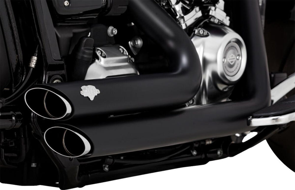 Vance & Hines Shortshots Staggered Exhaust System For Harley Davidson FLFB 1750 2018-2020 - Black