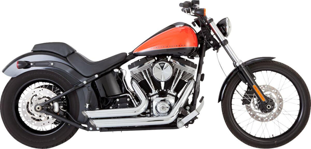 Vance & Hines Shortshots Staggered Exhaust System For Harley Davidson FLS 1690 2012-2017 - Chrome