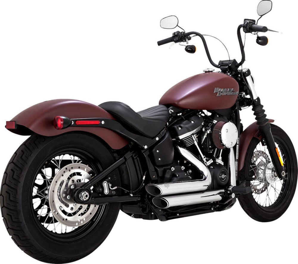 Vance & Hines Shortshots Staggered Exhaust System For Harley Davidson FLDE 1750 2018-2020 - Chrome
