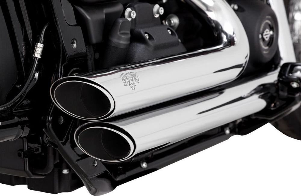 Vance & Hines Shortshots Staggered Exhaust System For Harley Davidson FLDE 1750 2018-2020 - Chrome