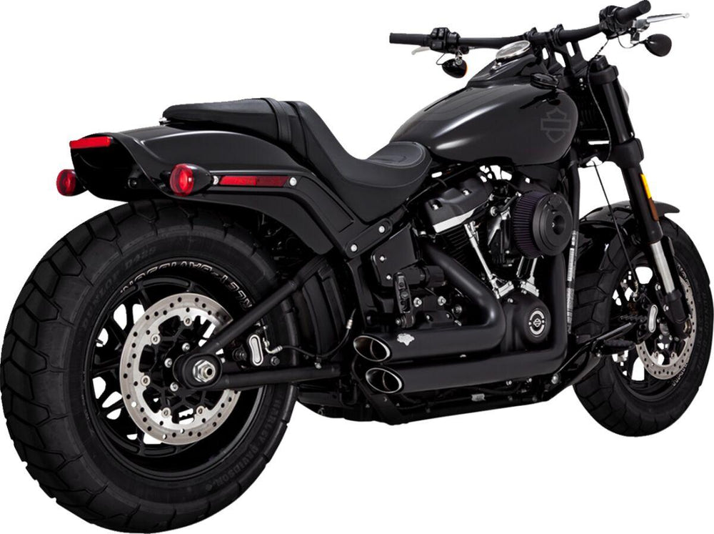 Vance & Hines Shortshots Staggered Exhaust System For Harley Davidson FXST 1750 2020-2024 - Black