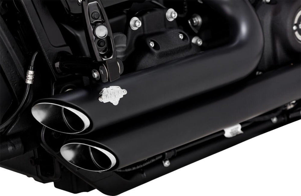 Vance & Hines Shortshots Staggered Exhaust System For Harley Davidson FXST 1750 2020-2024 - Black
