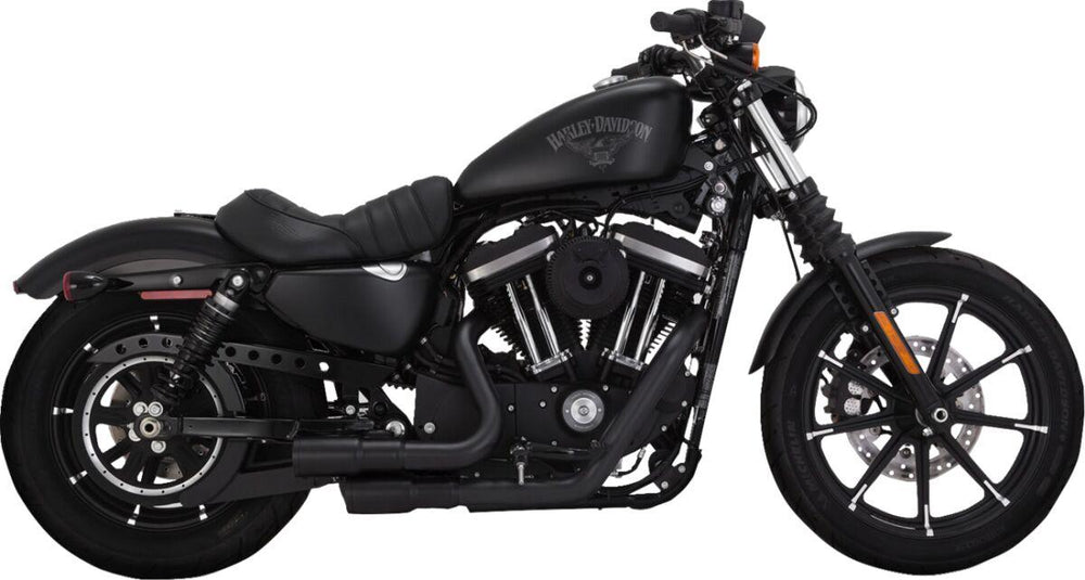 Vance & Hines 2-into-2 Mini Grenades Exhaust System For Harley Davidson XL1200C 2014-2020 - Black