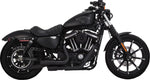 Vance & Hines 2-into-2 Mini Grenades Exhaust System For Harley Davidson XL1200C 2014-2020 - Black