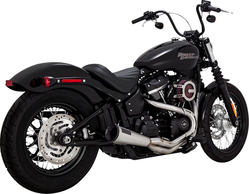 Vance & Hines 2 Into 1 Upsweep Exhaust System For Harley Davidson FLDE 1750 2018-2020 - Brushed