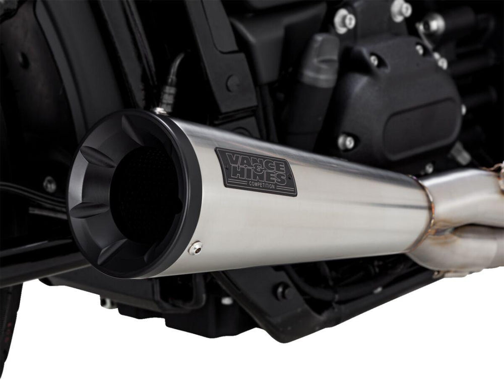 Vance & Hines 2 Into 1 Upsweep Exhaust System For Harley Davidson FLDE 1750 2018-2020 - Brushed