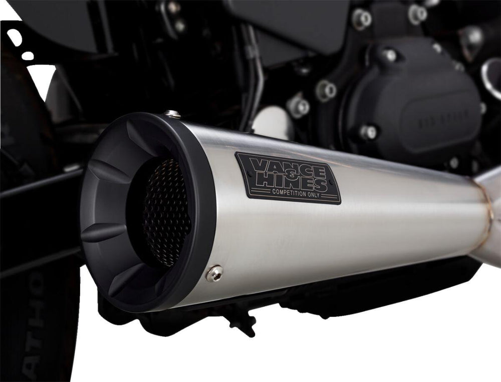 Vance & Hines 2 Into 1 Upsweep Exhaust System For Harley Davidson FXD 1340 1995-1998 - Brushed