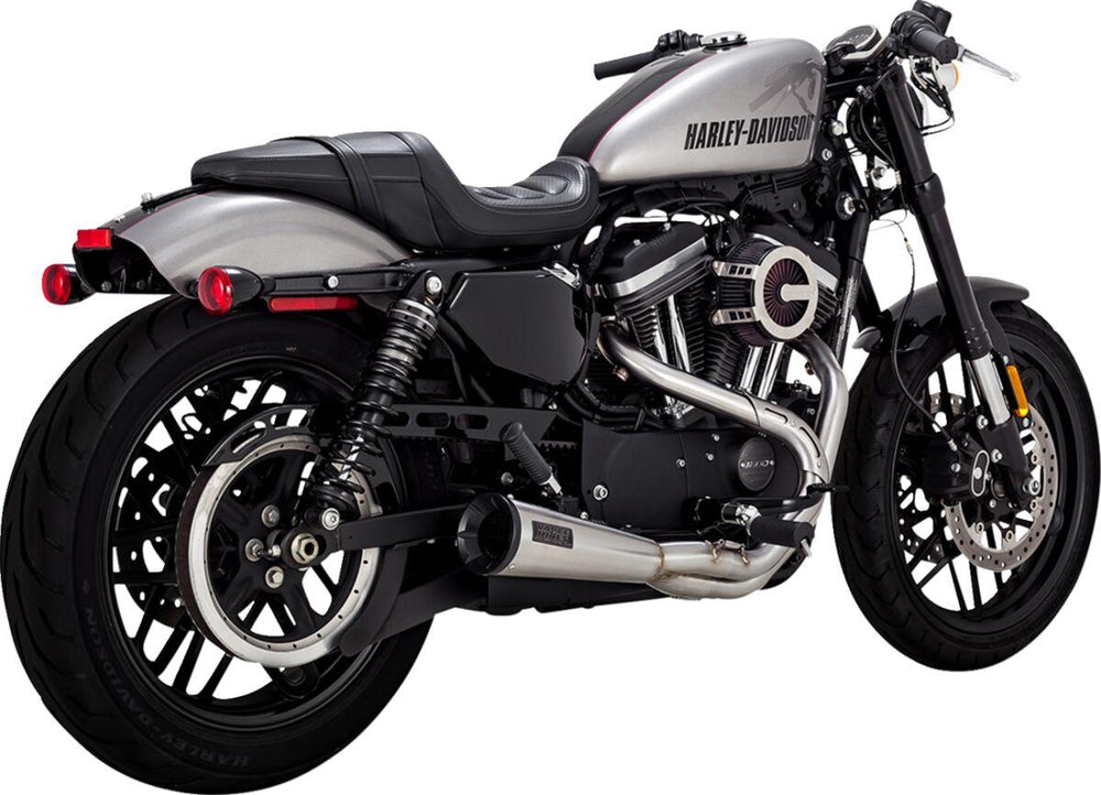 Vance & Hines 2 Into 1 Upsweep Exhaust System For Harley Davidson XL1200C 2014-2020 - Brushed