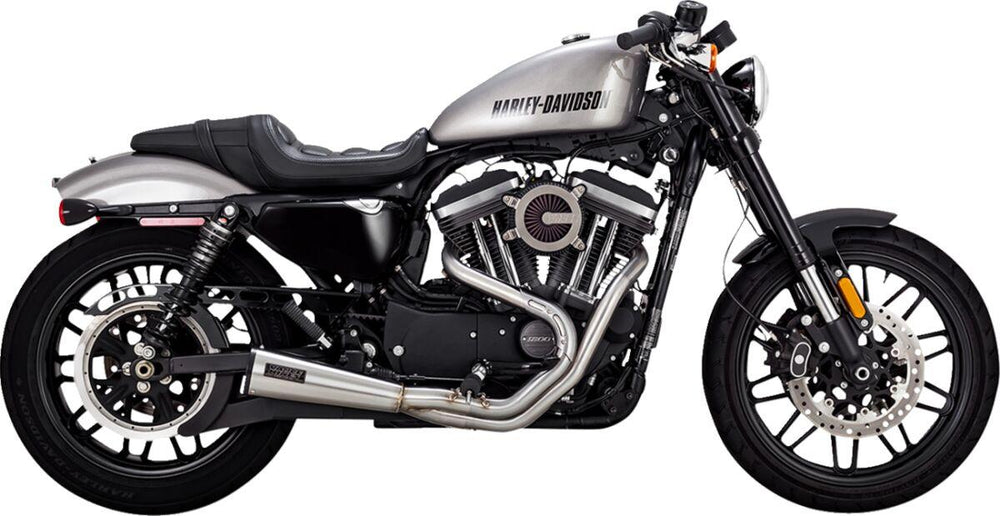 Vance & Hines 2 Into 1 Upsweep Exhaust System For Harley Davidson XL1200C 2014-2020 - Brushed