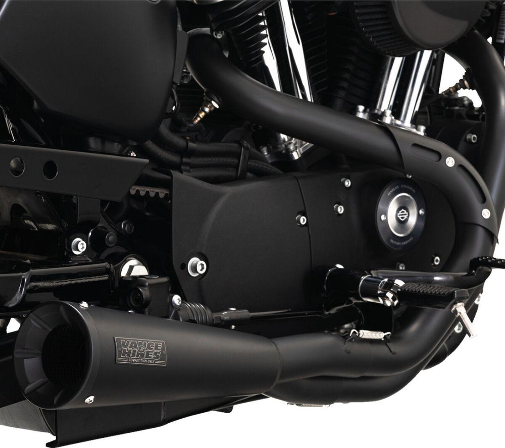 Vance & Hines Upsweep 2 Into 1 Exhaust System For Harley Davidson XL 1200 C 2004-2013 - Matte Black