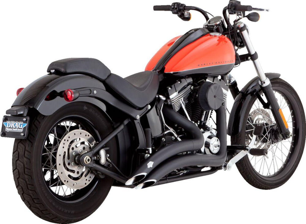 Vance & Hines 2-into-2 Big Radius Exhaust System For Harley Davidson FXSTSI 1450 EFI 2004-2006 - Black Ceramic