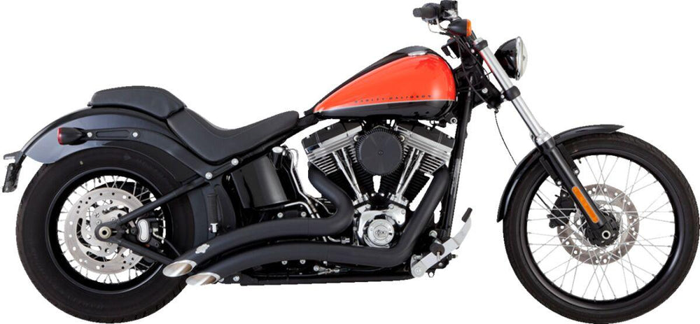 Vance & Hines 2-into-2 Big Radius Exhaust System For Harley Davidson FXSTSI 1450 EFI 2004-2006 - Black Ceramic