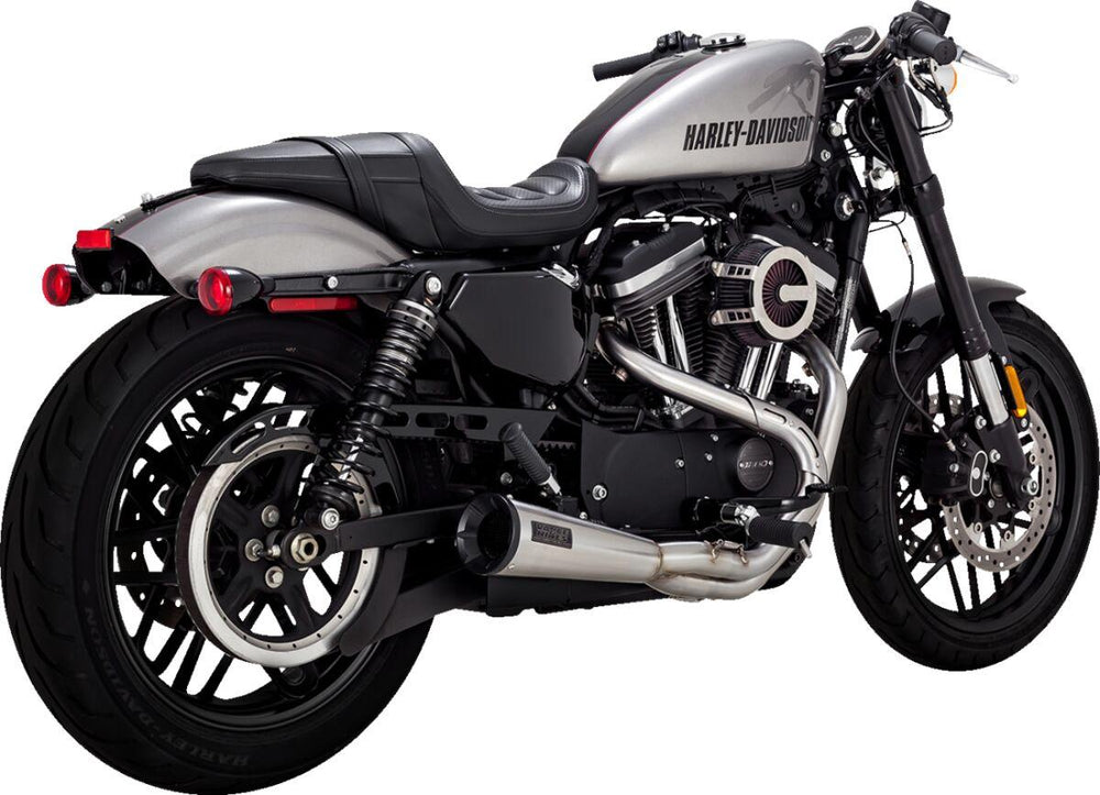 Vance & Hines Exhaust System For Harley Davidson XL1200C 2004-2013 - Brushed