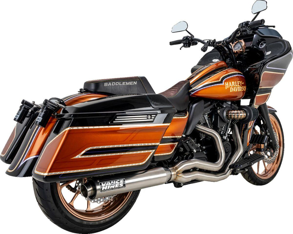 Vance & Hines 2 Into 1 Supersport PCX Exhaust System For Harley Davidson FLH 1868 ABS 2021 - Brushed