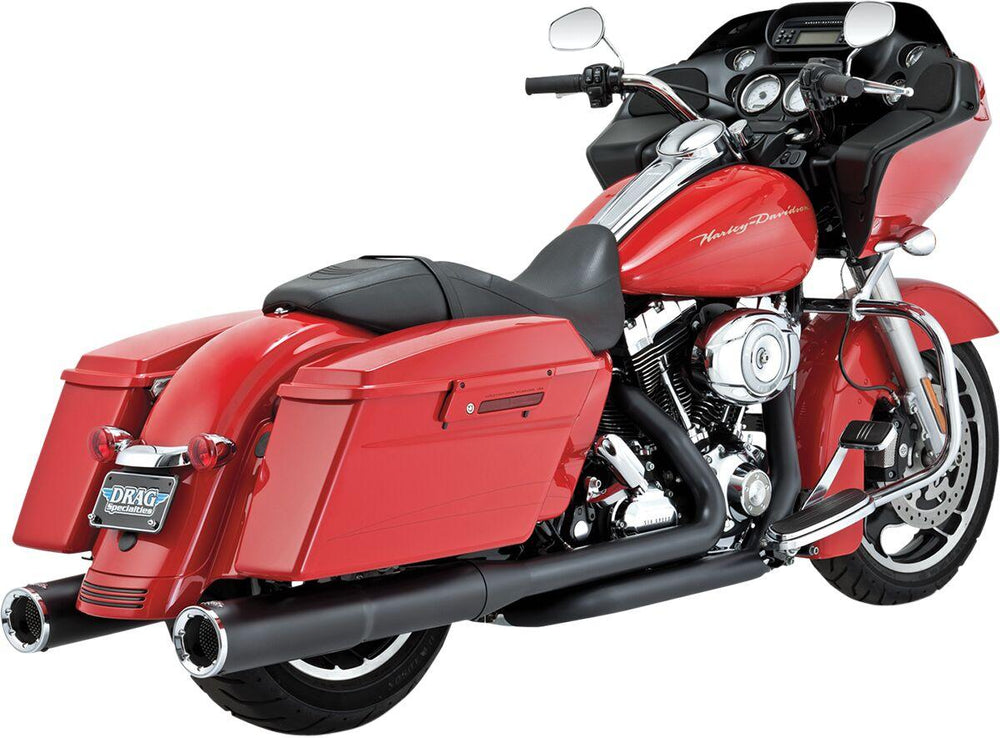 Vance & Hines Hi-Output Silencers For Harley Davidson FLHR 1340 1995-1998 - Black