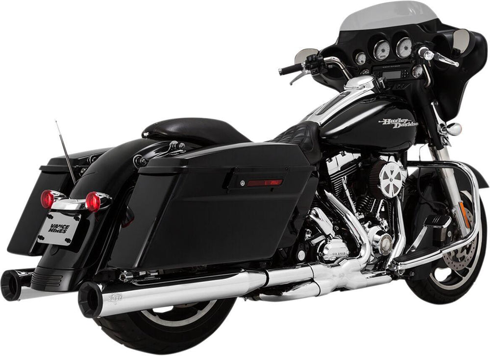 Vance & Hines Eliminator 400 Silencers For Harley Davidson FLHR 1340 1995-1998 Chrome/Black