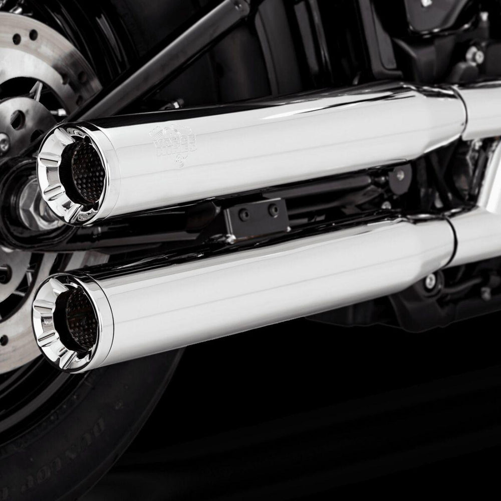 Vance & Hines Eliminator 300 Silencers For Harley Davidson FLFB 1750 2018-2020 - Chrome