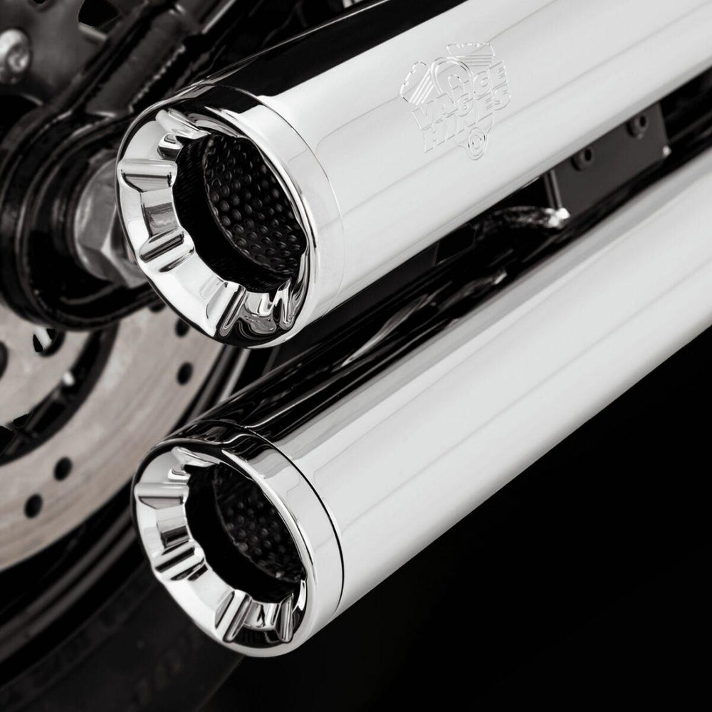 Vance & Hines Eliminator 300 Silencers For Harley Davidson FLFB 1750 2018-2020 - Chrome