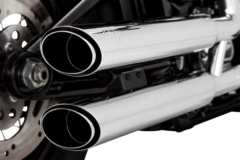 Vance & Hines 3" Twin Slash Silencers For Harley Davidson FLFB 1750 2018-2020 Right - Chrome