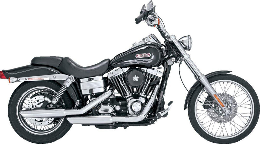 Vance & Hines 3" Twin Slash Silencers For Harley Davidson FXD 1340 1995-1998 - Chrome