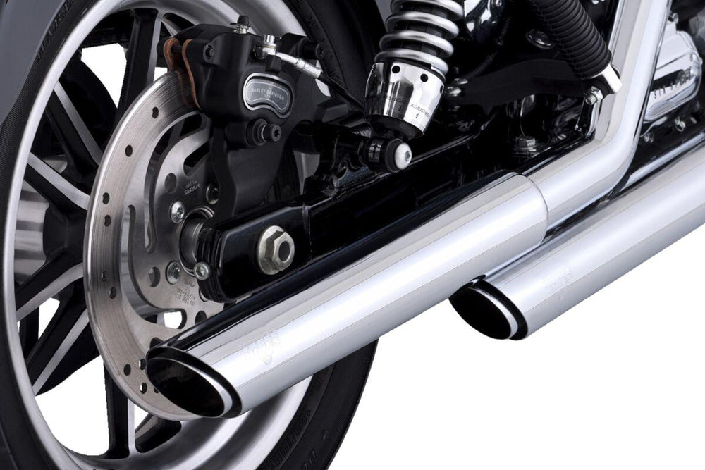 Vance & Hines 3" Twin Slash Silencers For Harley Davidson FXD 1340 1995-1998 - Chrome