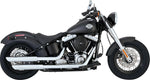 Vance & Hines 3" Twin Slash Silencers For Harley Davidson FLS 1690 2012-2017 Right - Chrome