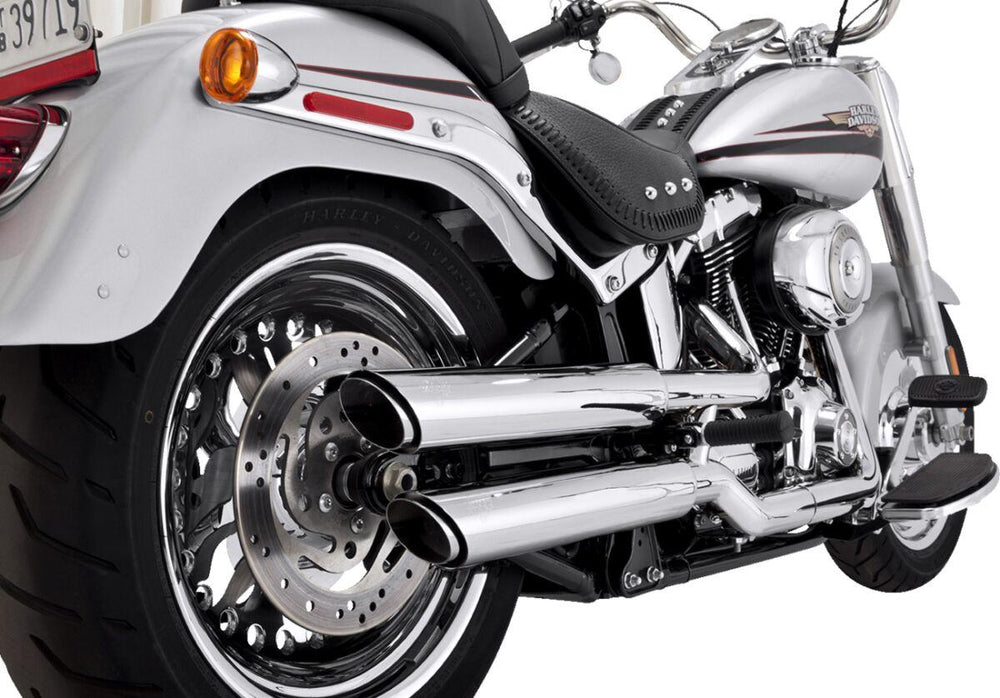 Vance & Hines 3" Twin Slash Silencers For Harley Davidson FLSTF 1584 2007-2011 Right - Chrome