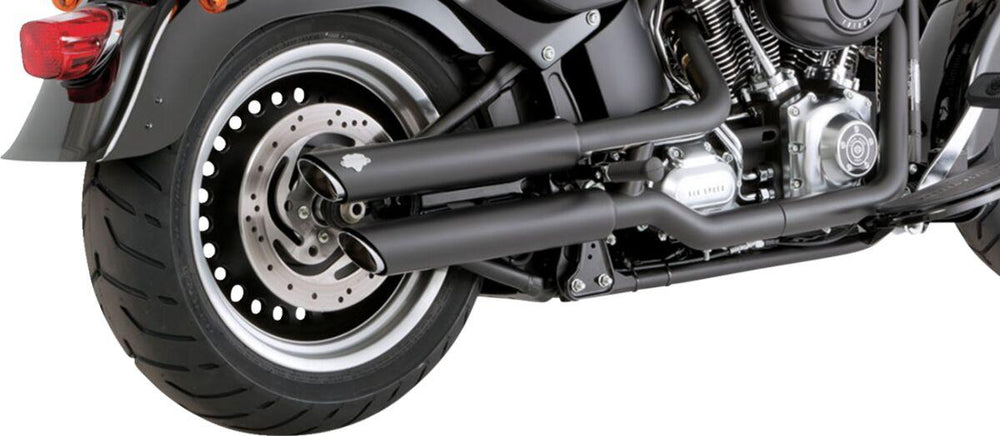 Vance & Hines 3" Twin Slash Silencers For Harley Davidson FLSTF 1584 2007-2011 Right - Black