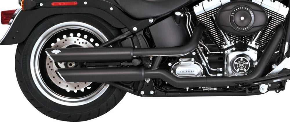 Vance & Hines 3" Twin Slash Silencers For Harley Davidson FLSTF 1584 2007-2011 Right - Black