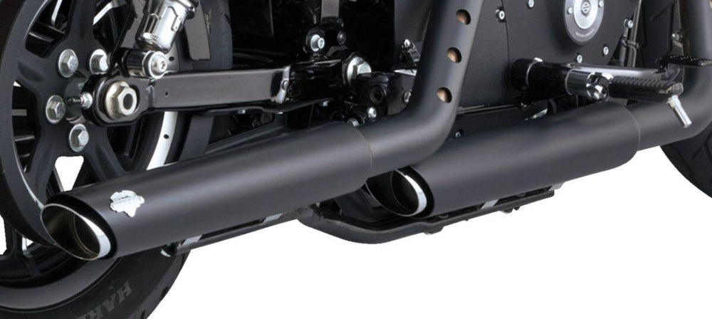 Vance & Hines 3" Twin Slash Silencers For Harley Davidson XL1200C 2014-2020 Right - Black