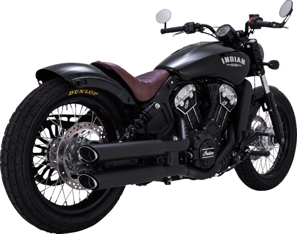 Vance & Hines Twin Slash 3" Silencers For Indian Scout 60 2016-2022 Right - Black