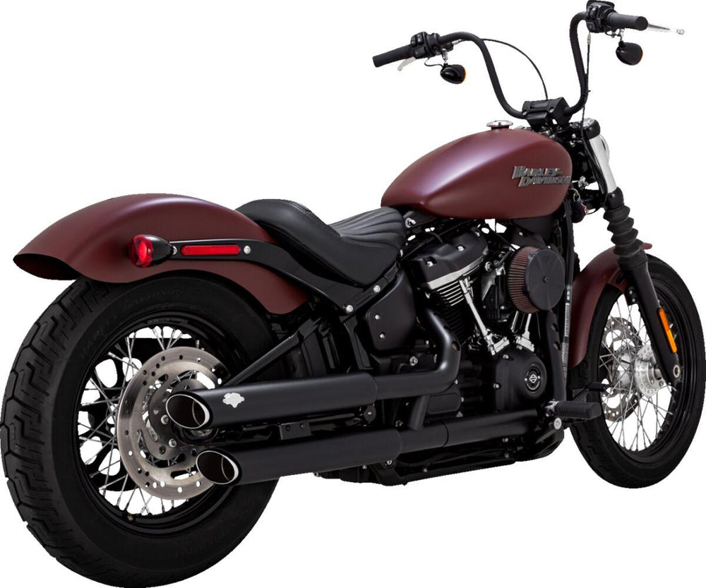 Vance & Hines 3" Twin Slash Silencers For Harley Davidson FLDE 1750 2018-2020 Right - Black