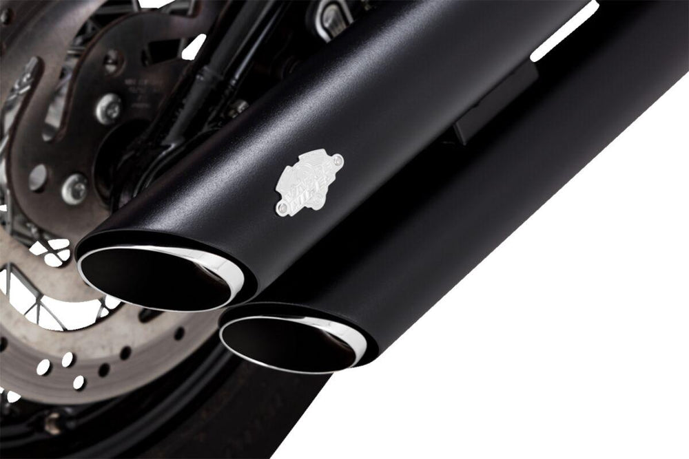 Vance & Hines 3" Twin Slash Silencers For Harley Davidson FLDE 1750 2018-2020 Right - Black
